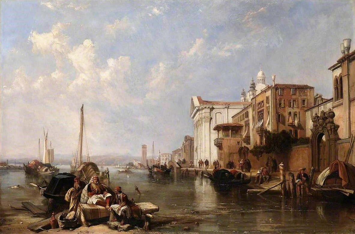 The Canal of the Giudecca, and the Church of the Gesuati, Venice, vintage artwork by Clarkson Frederick Stanfield, A3 (16x12") Poster Print