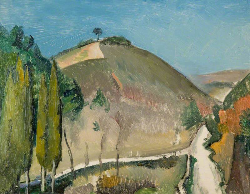 Paysage Provençal, vintage artwork by Jean-Hyppolyte Marchand, 12x8" (A4) Poster