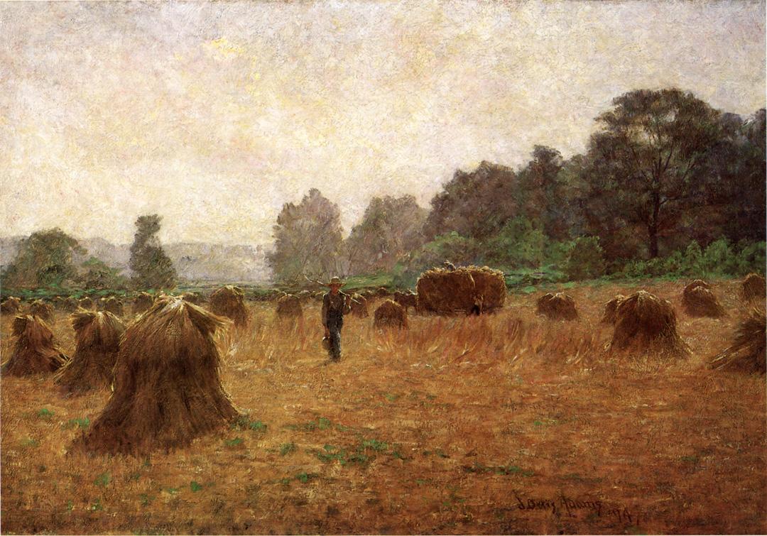 Wheat-wain Afield by John Ottis Adams,A3(16x12")Poster