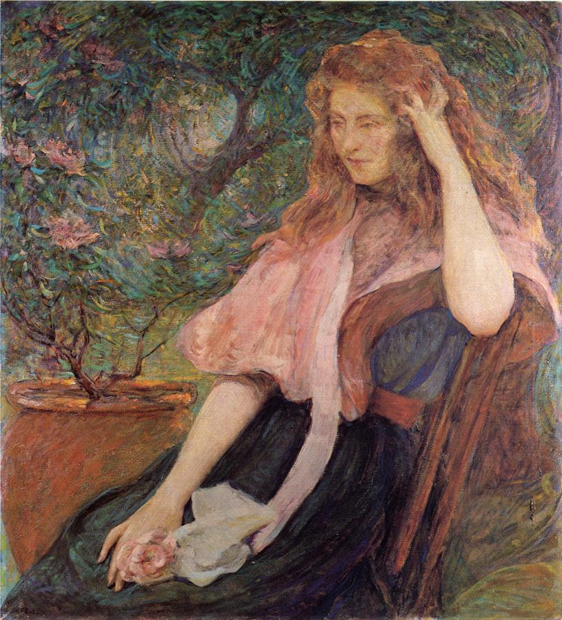 The Pink Cape by Robert Lewis Reid,A3(16x12")Poster