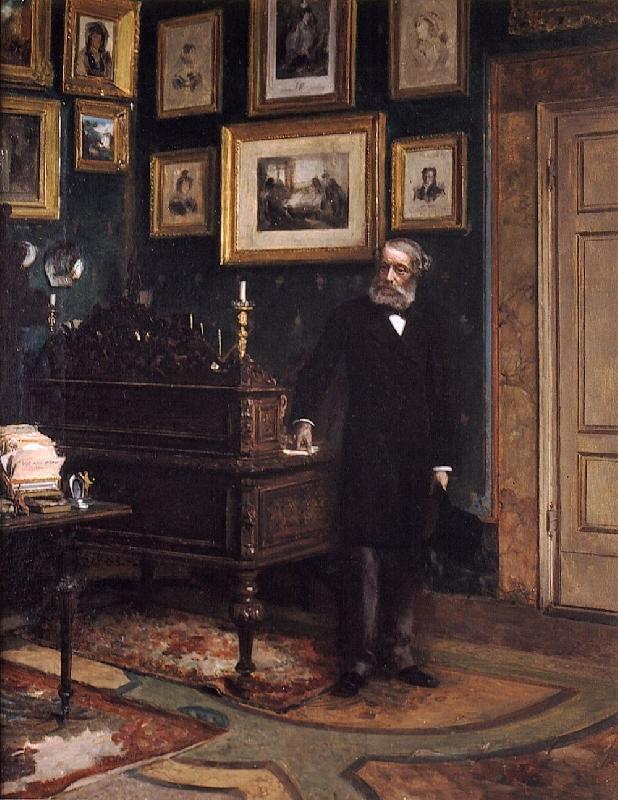 Portrait of a Man in an Interior by Giovanni Muzzioli,A3(16x12")Poster