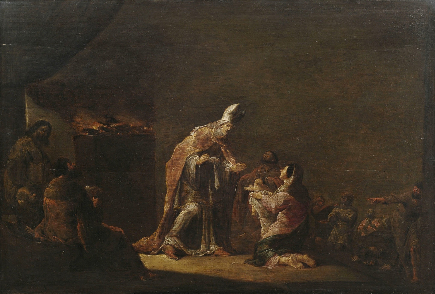 Presentation of Jesus at the Temple, vintage artwork by Leonaert Bramer, 12x8" (A4) Poster