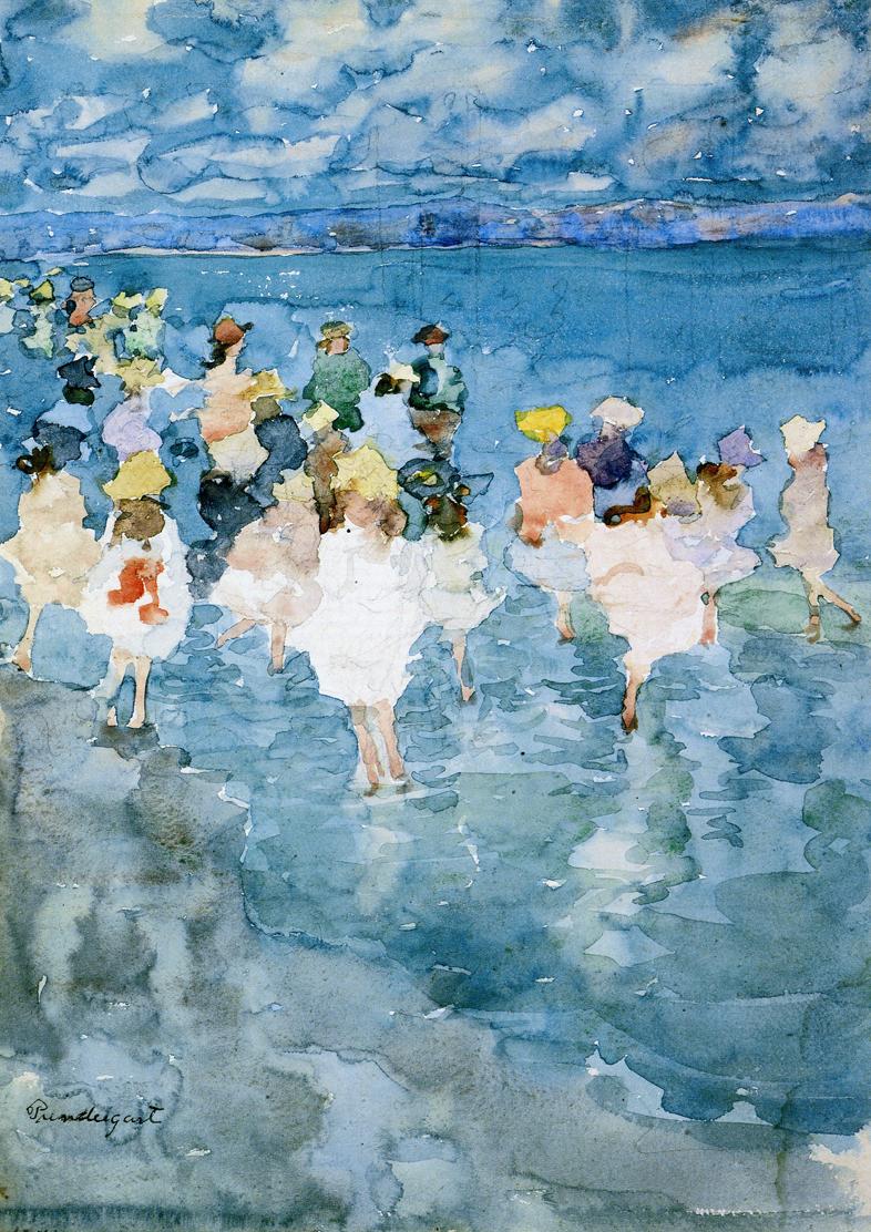 Children at the Beach by Maurice Prendergast,A3(16x12")Poster