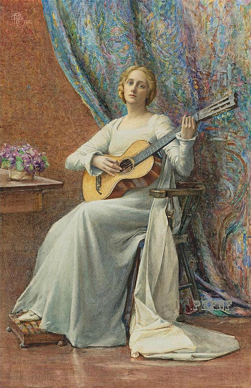 Melody, vintage artwork by Henry Meynell Rheam, 12x8" (A4) Poster