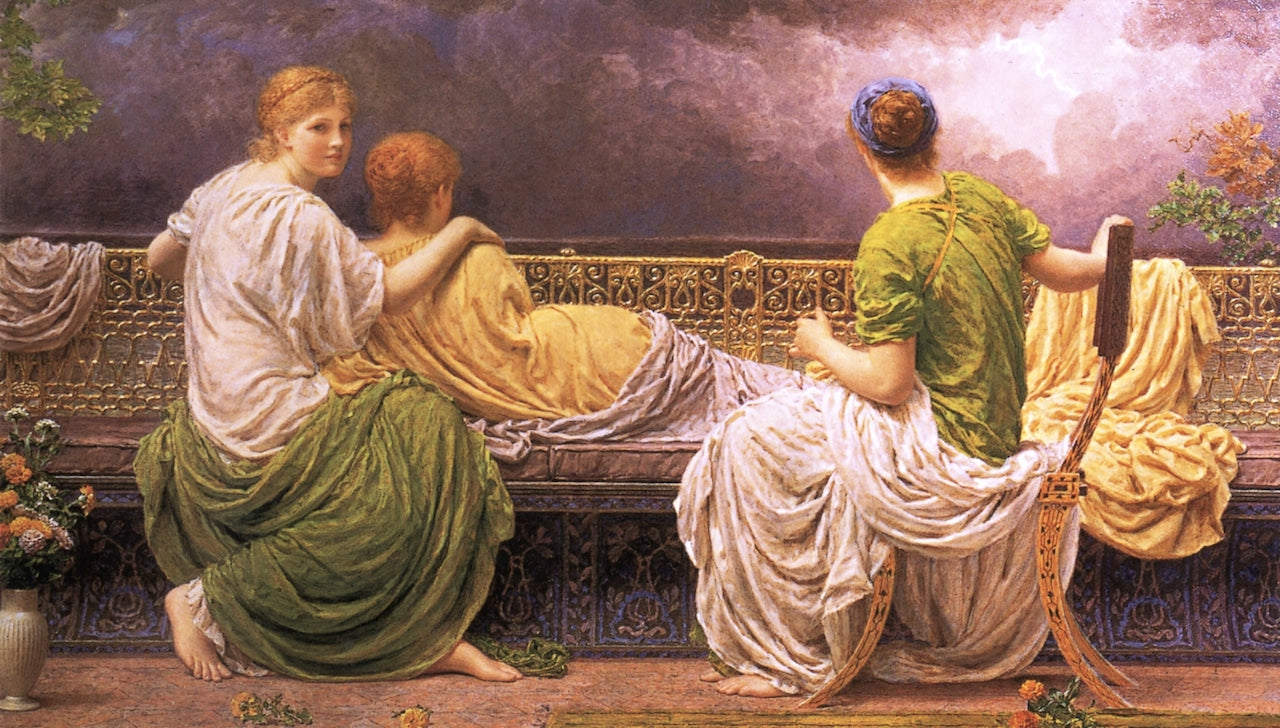 Lightning and Light, vintage artwork by Albert Joseph Moore, A.R.W.S., 12x8" (A4) Poster