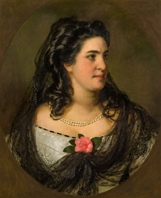 Louise Tauber, nee von Hönigsberg, vintage artwork by Friedrich von Amerling, A3 (16x12") Poster Print