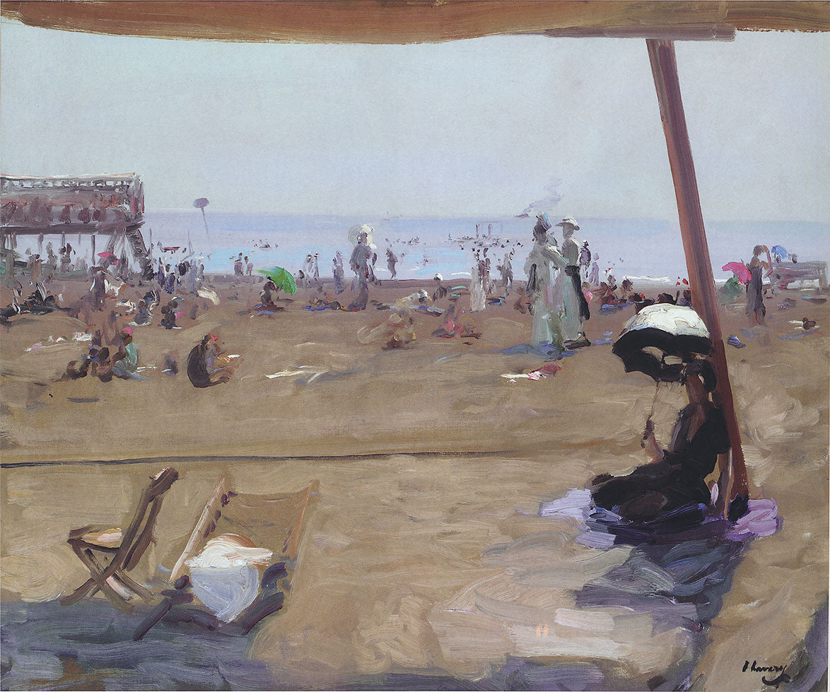 Bathing in Lido, Venice by Sir John Lavery, R.A.,A3(16x12")Poster