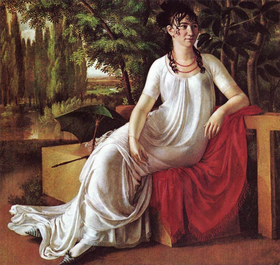 Portrait of Wilhelmine Cotta, vintage artwork by Christian Gottlieb Schick, 12x8" (A4) Poster
