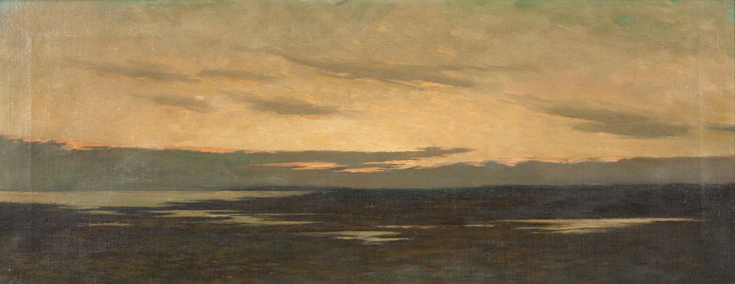 Sunset on the Marshes by Arthur Hoeber,A3(16x12")Poster
