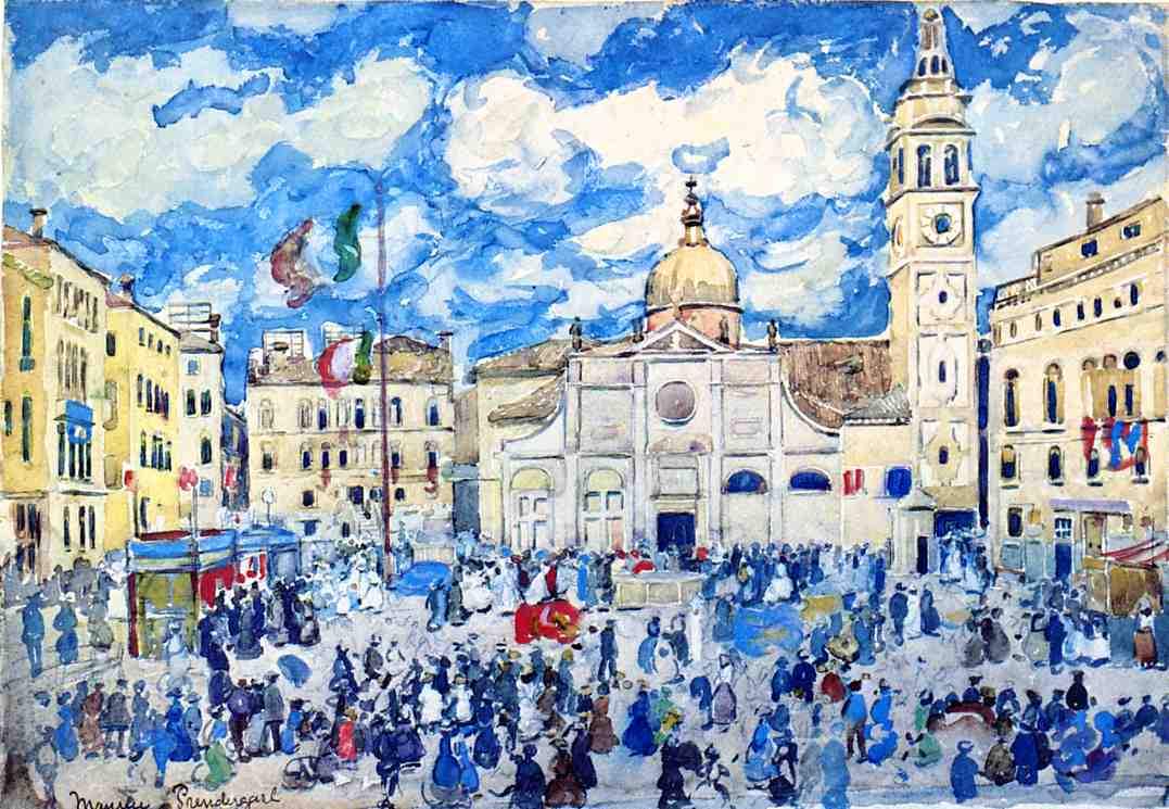 Campo Santa Maria Formosa, Venice by Maurice Prendergast,A3(16x12")Poster