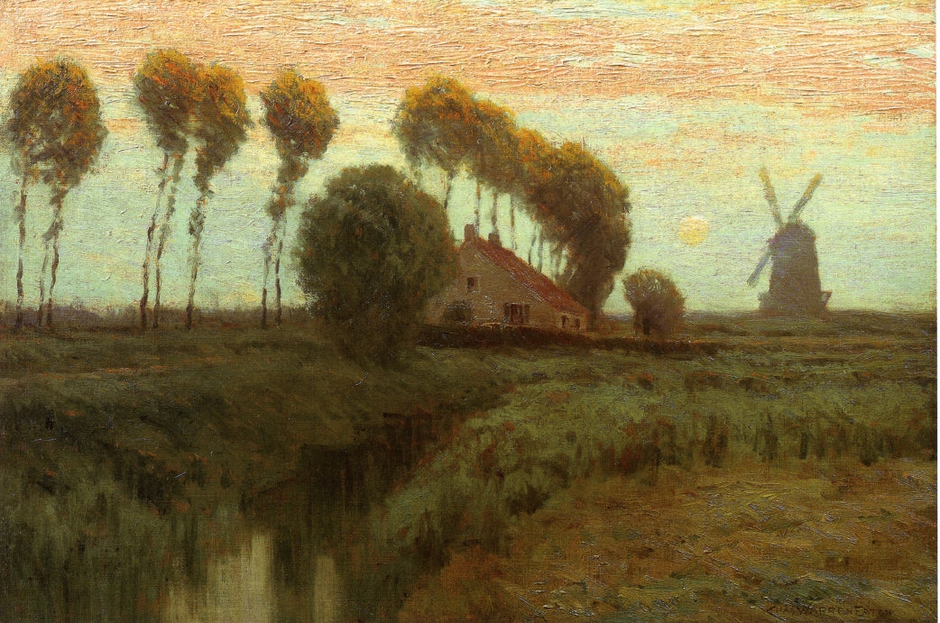 Moonrise - Holland by Charles Warren Eaton,A3(16x12")Poster