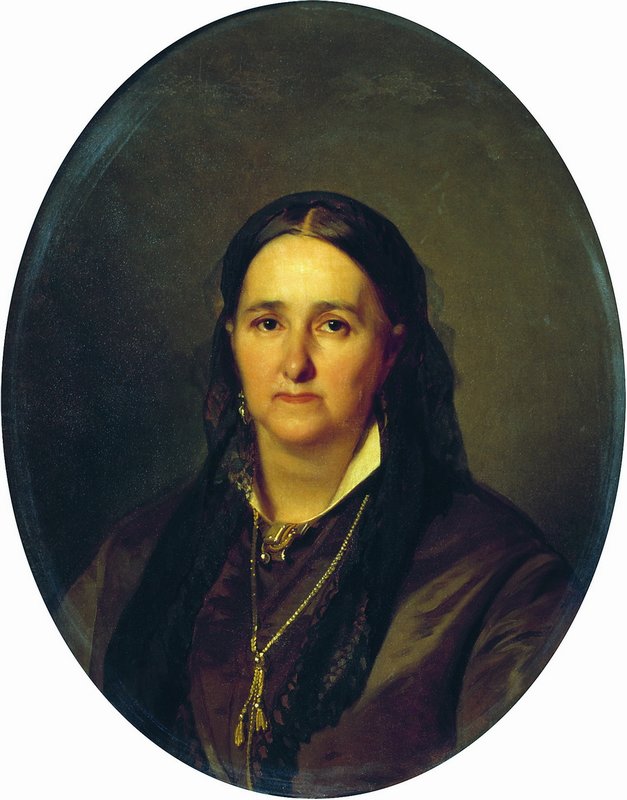 Portrait of P.V. Karpova, vintage artwork by Ivan Makarov, 12x8" (A4) Poster