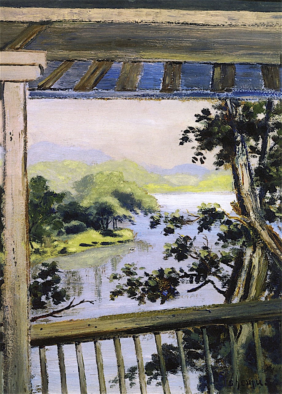 Balcony, Delaware Water Gap by Louis M. Eilshemius,A3(16x12")Poster