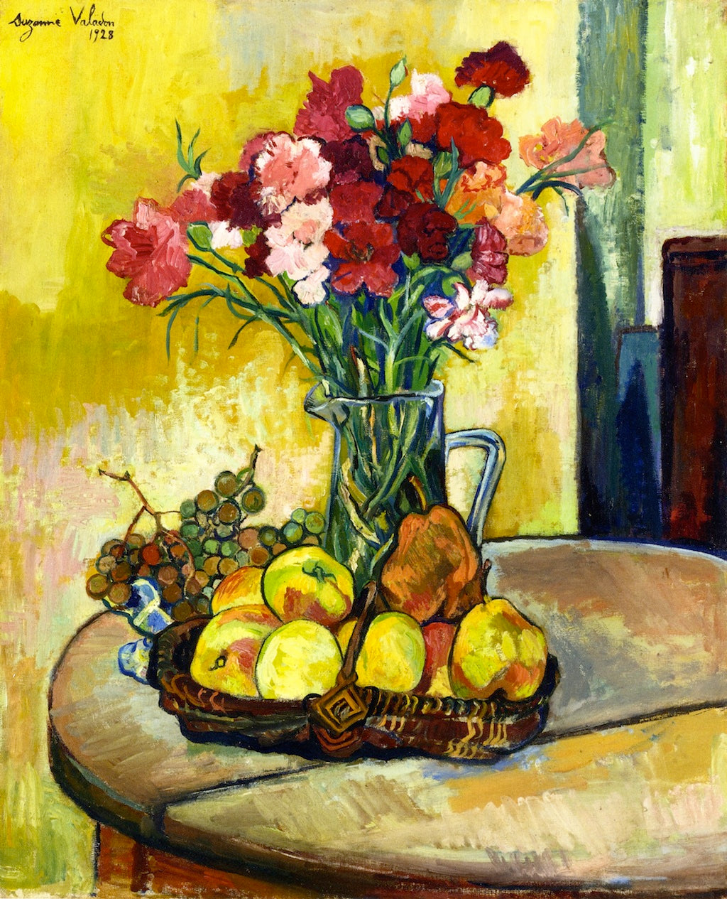 ket of Apples, Vase of Flowers and Grapes by Suzanne Valadon,A3(16x12")Poster