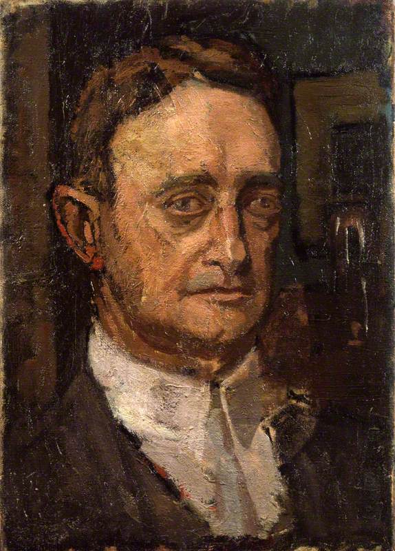 Self portrait, vintage artwork by Malcolm Drummond, 12x8" (A4) Poster