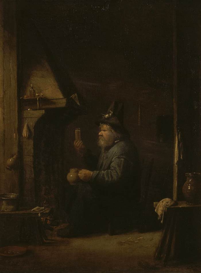 Drunkard, vintage artwork by Joos van Craesbeeck, 12x8" (A4) Poster