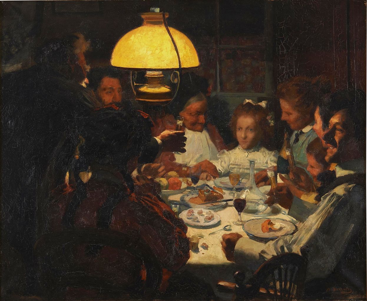 The first communion dinner by Andre Devambez,A3(16x12")Poster