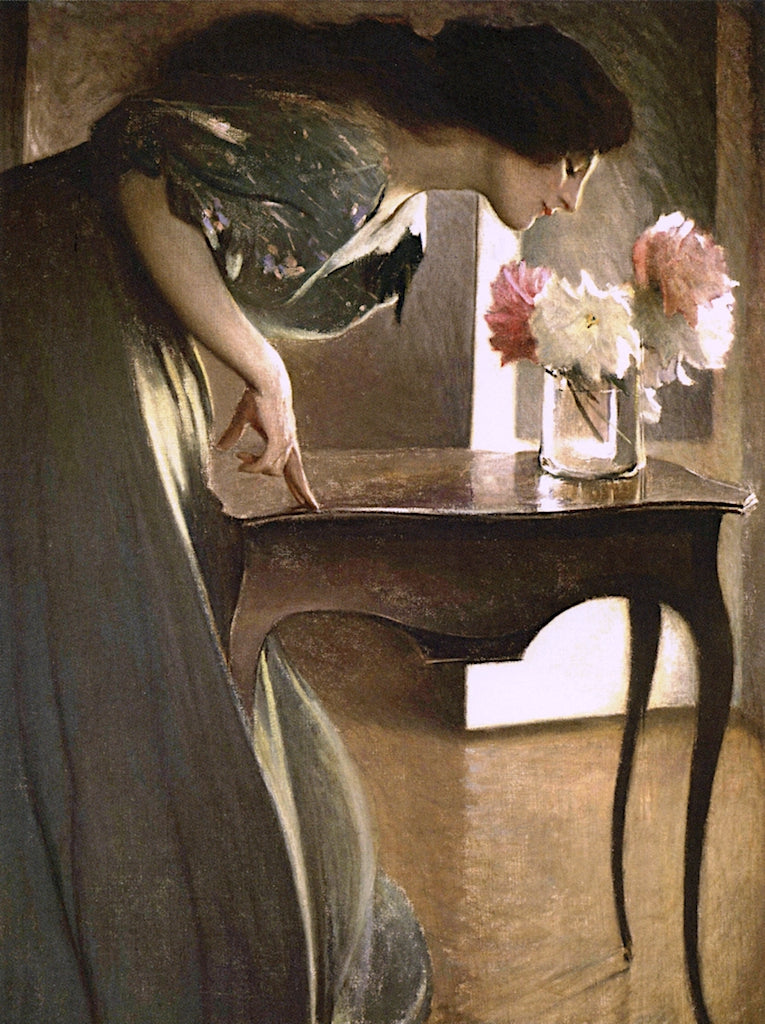 A Flower, vintage artwork by John White Alexander, 12x8" (A4) Poster