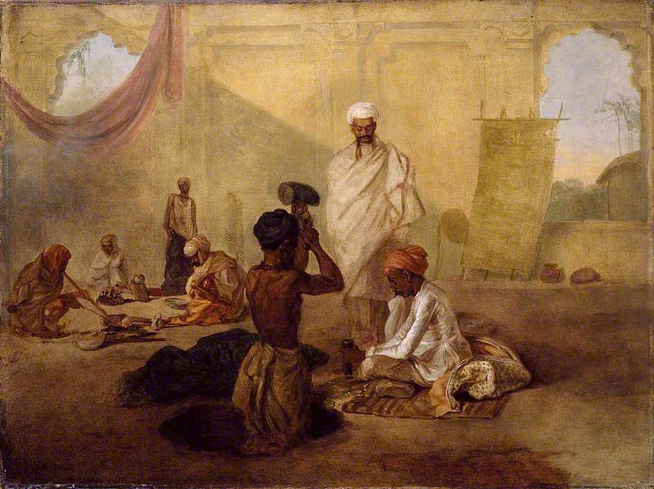 Stamping Coinage in the Mint, Calcutta, vintage artwork by Arthur William Devis, 12x8" (A4) Poster