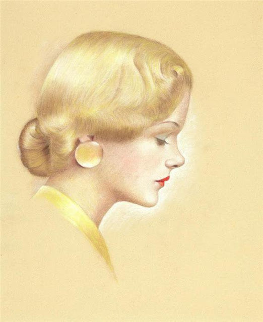 Breck Girl, vintage artwork by Charles Sheldon, 12x8" (A4) Poster