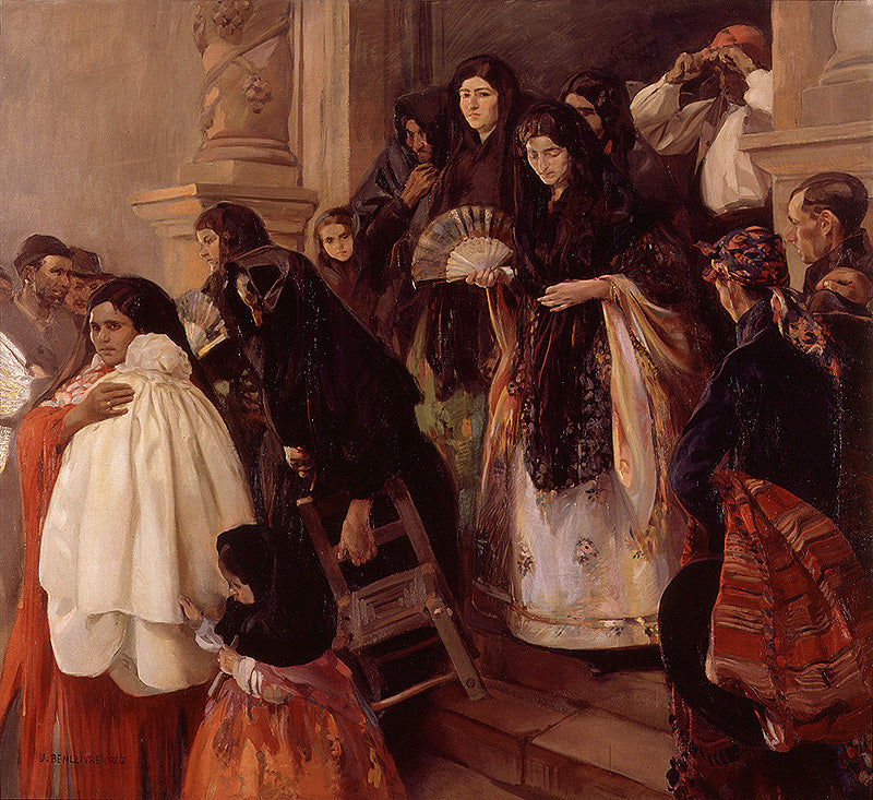 El Bautizo, vintage artwork by Jose Benlliure Gil, 12x8" (A4) Poster