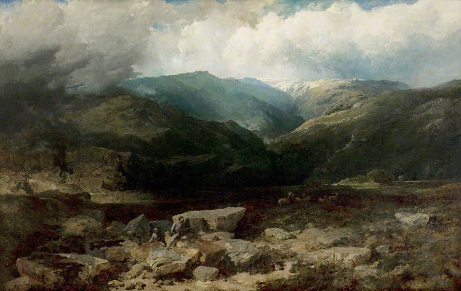 Deer Stalking in the Highlands, a Quiet Shot, vintage artwork by Edmund John Niemann, A3 (16x12") Poster Print