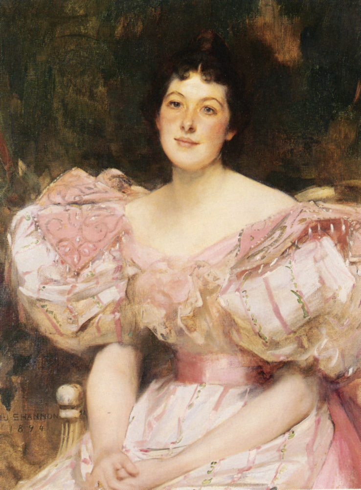 Portrait Of A Lady, vintage artwork by Sir James Jebusa Shannon, 12x8" (A4) Poster