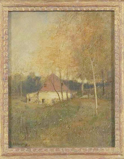 Landscape with Barn Haus by J. Francis Murphy,A3(16x12")Poster
