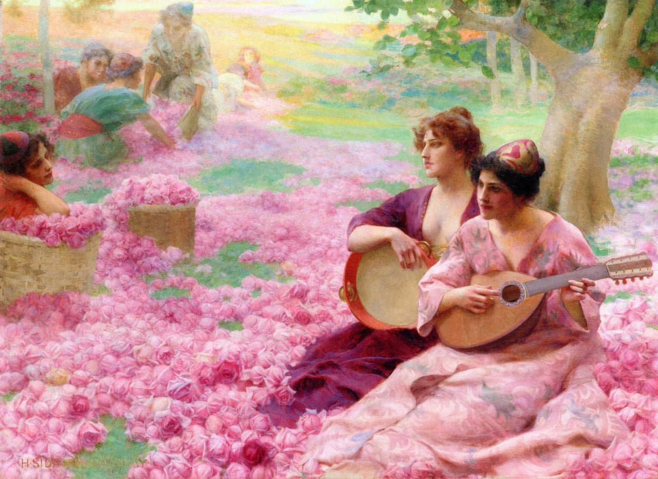 The Rose Festival, vintage artwork by Henry Siddons Mowbray, 12x8" (A4) Poster