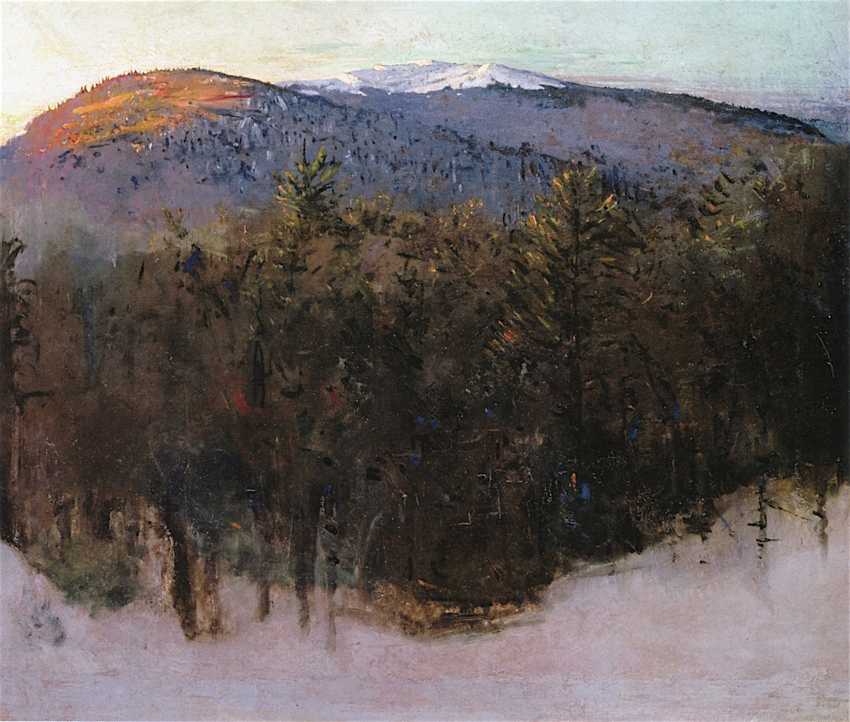 Monadnock, Winter Sunrise, vintage artwork by Abbott Handerson Thayer, 12x8" (A4) Poster