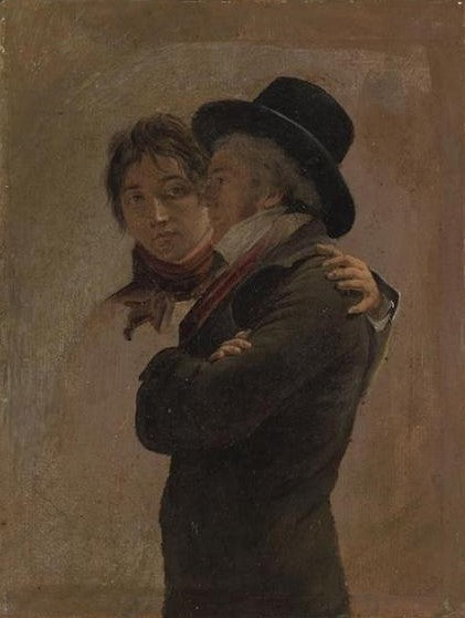 Louis Boilly (1761-1845) and Simon Chenard, vintage artwork by Louis-Leopold Boilly, 12x8" (A4) Poster