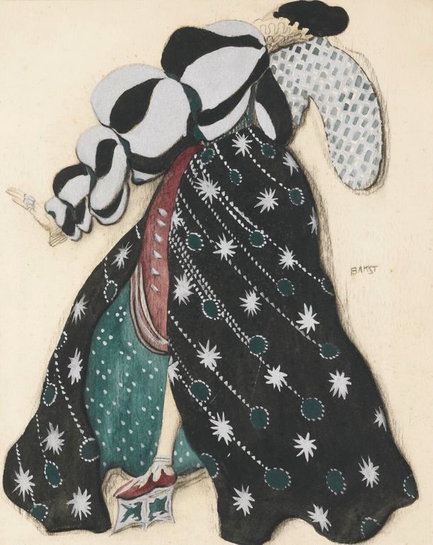 Costume Design for "The Legend of Joseph", vintage artwork by Leon Bakst, 12x8" (A4) Poster