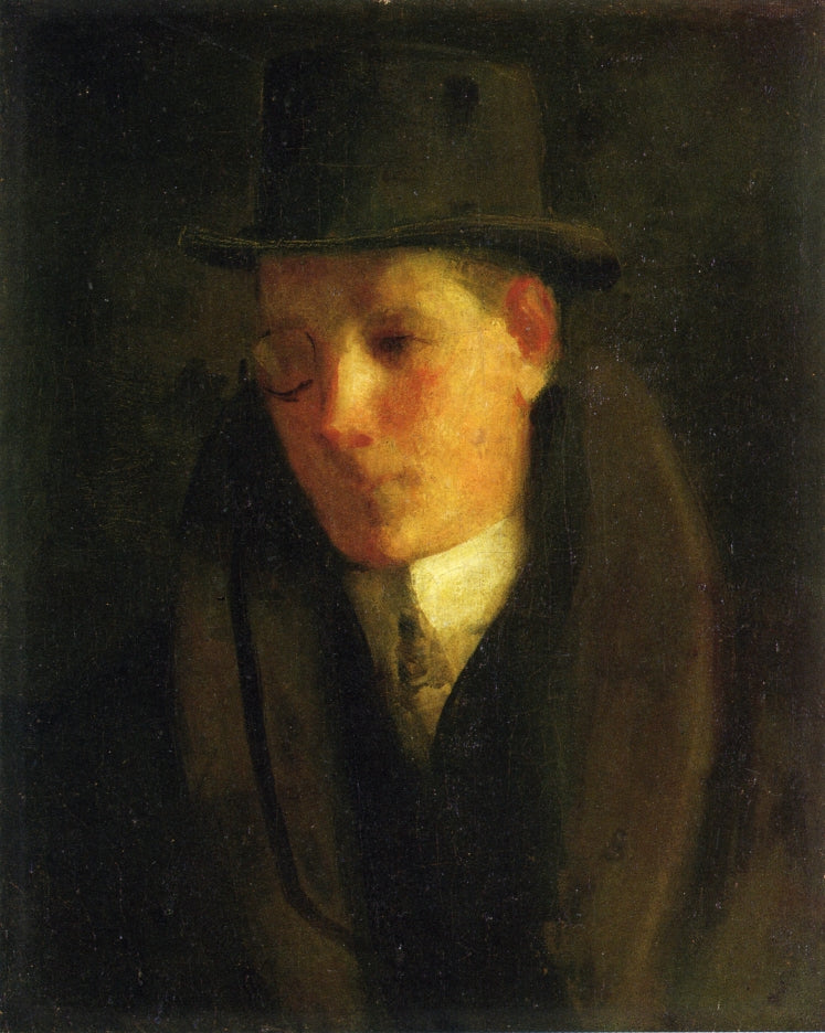 Man with a Monocle, vintage artwork by George Luks, 12x8" (A4) Poster