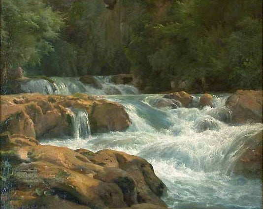 The Torrent, vintage artwork by Achille-Etna Michallon, 12x8" (A4) Poster