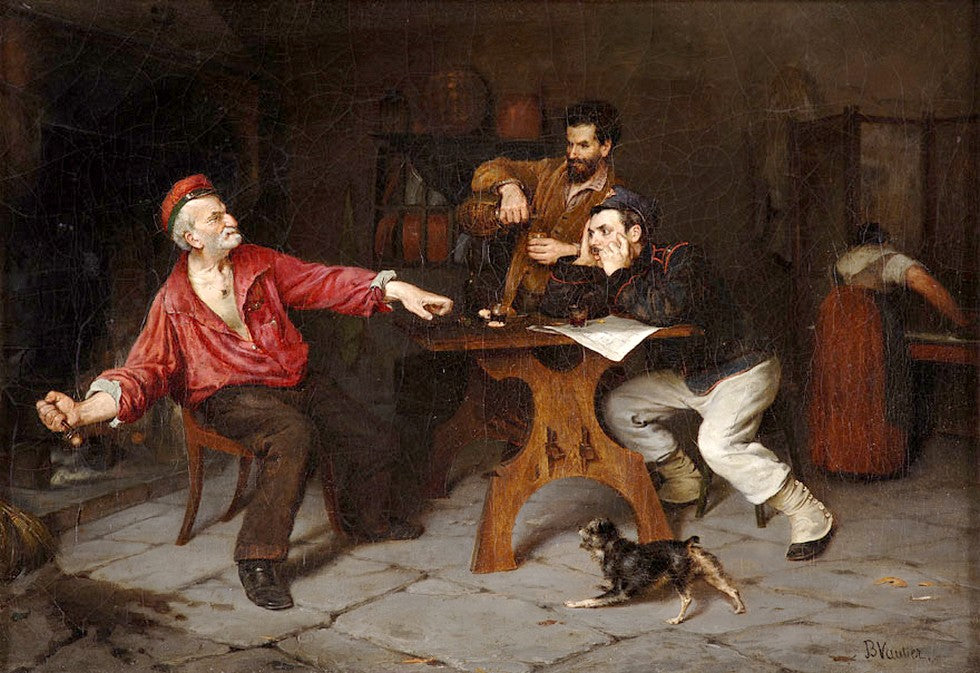 The braggart, vintage artwork by Benjamin Vautier, 12x8" (A4) Poster