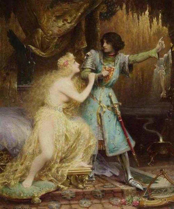 Tannhauser au Venusberg, vintage artwork by Jacques Clement Wagrez, 12x8" (A4) Poster