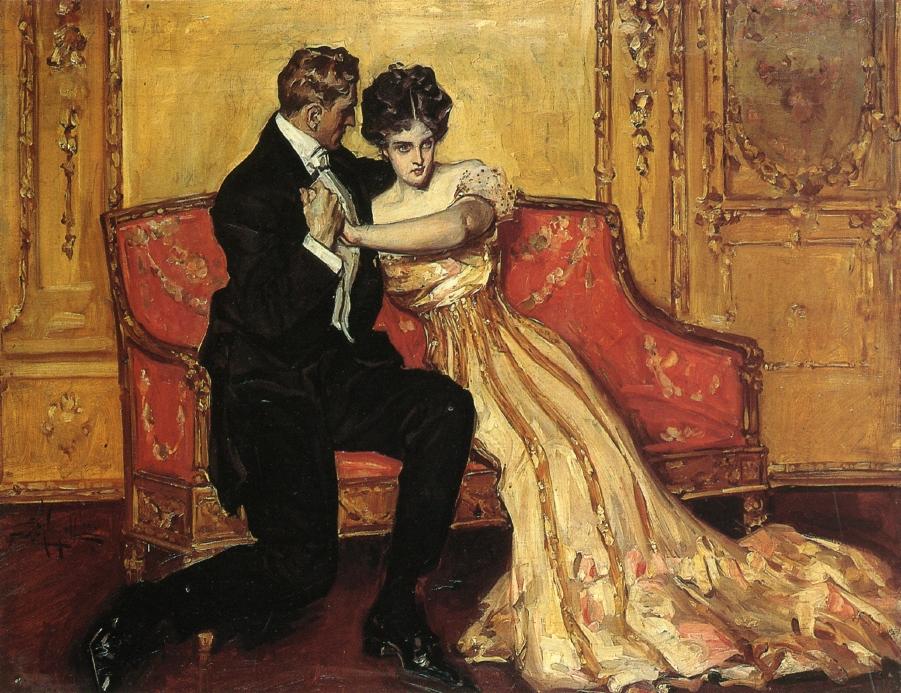 The Marriage Proposal by Albert Beck Wenzell,A3(16x12")Poster