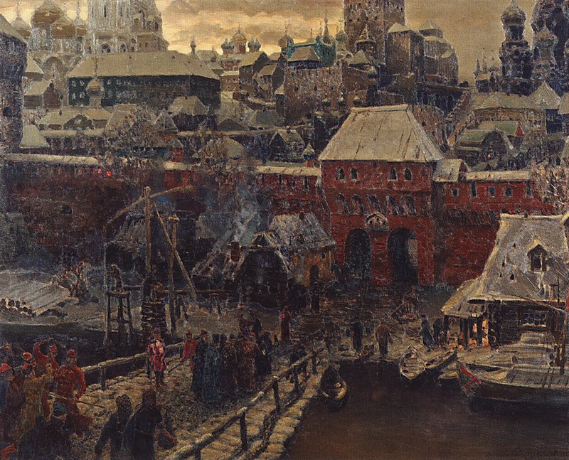 Moscow in the XVII Century by Apollinari Vasnetsov,A3(16x12")Poster