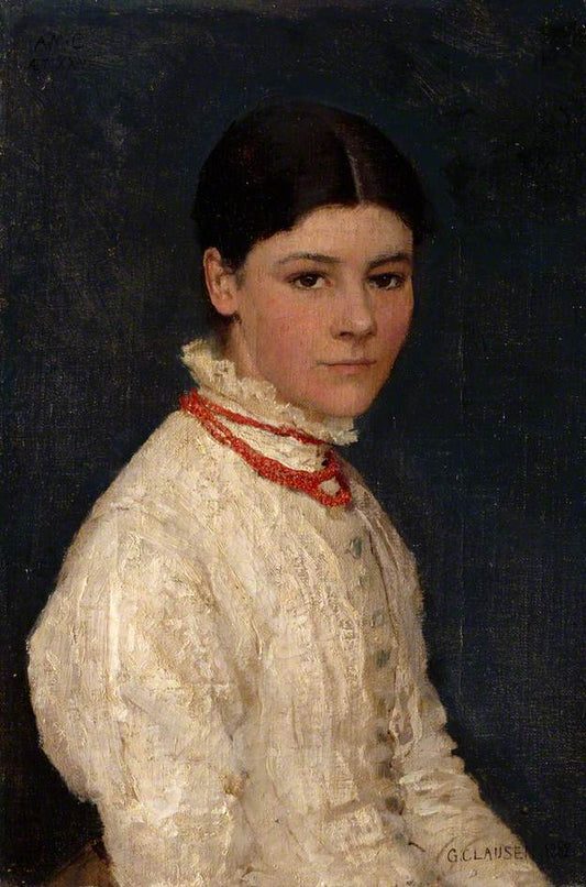 Agnes Mary Webster, vintage artwork by Sir George Clausen, R.A., R.W.S., R.I., 12x8" (A4) Poster