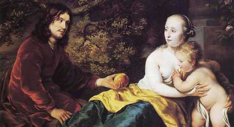 The Slicher Family, vintage artwork by Ferdinand Bol, 12x8" (A4) Poster