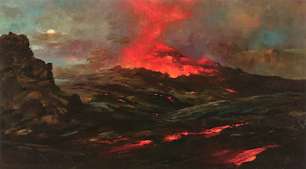 Kilauea Erupting by David Howard Hitchcock,A3(16x12")Poster