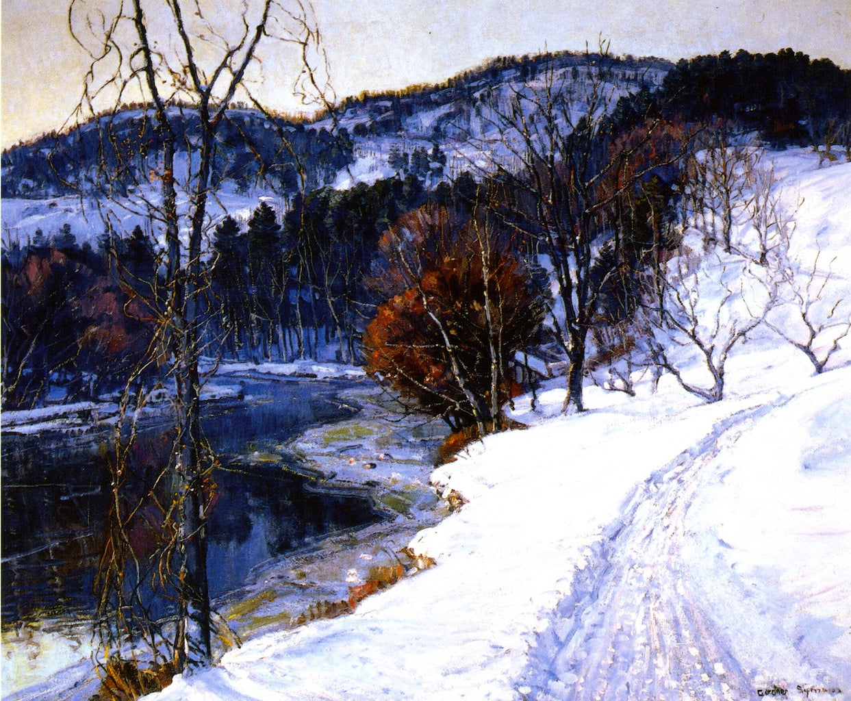 The Mountain Road by George Gardner Symons,A3(16x12")Poster