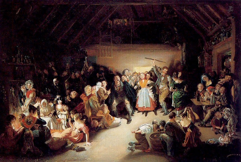 Snap-Apple Night, vintage artwork by Daniel Maclise, R.A., A3 (16x12") Poster Print