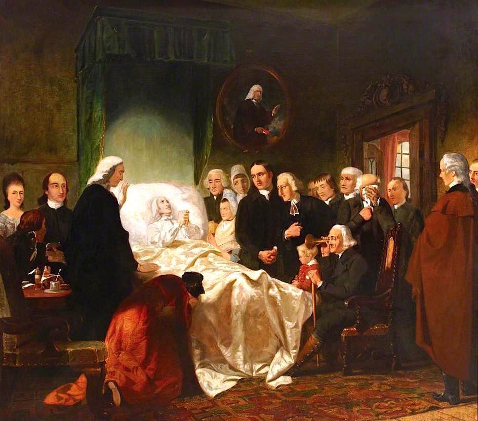 The Holy Triumph of John Wesley in His Dying, vintage artwork by Marshall Claxton, A3 (16x12") Poster Print