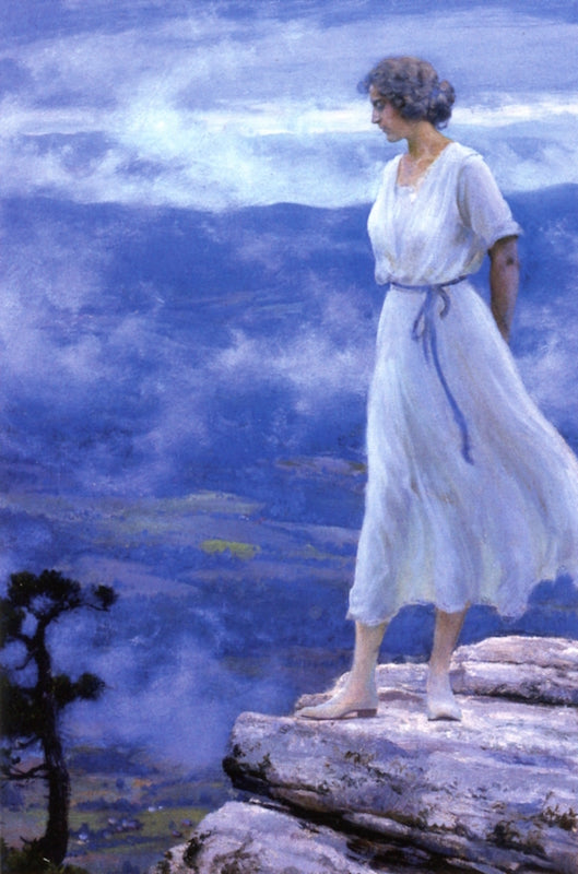The Hilltop, vintage artwork by Charles Courtney Curran, 12x8" (A4) Poster