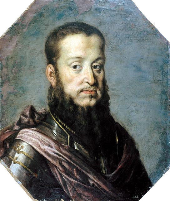 Portrait of Sigismund Augustus, vintage artwork by Peter Danckerts de Rij, 12x8" (A4) Poster