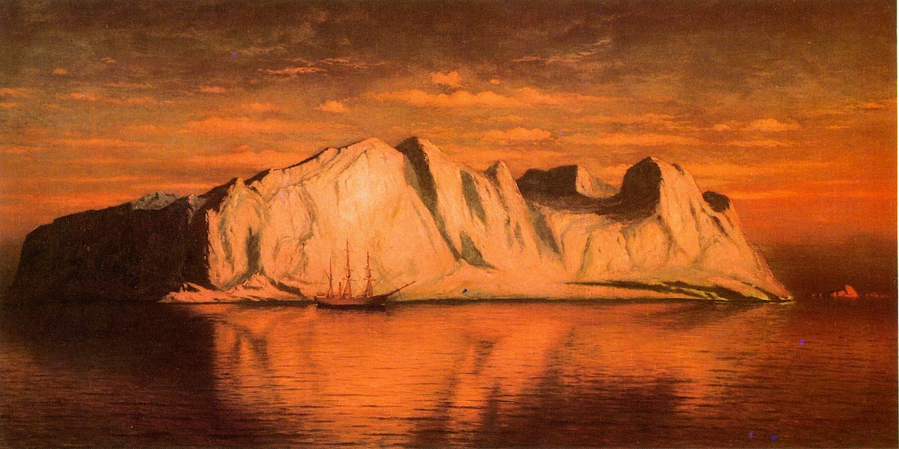 Muir Glacier, vintage artwork by William Bradford, 12x8" (A4) Poster
