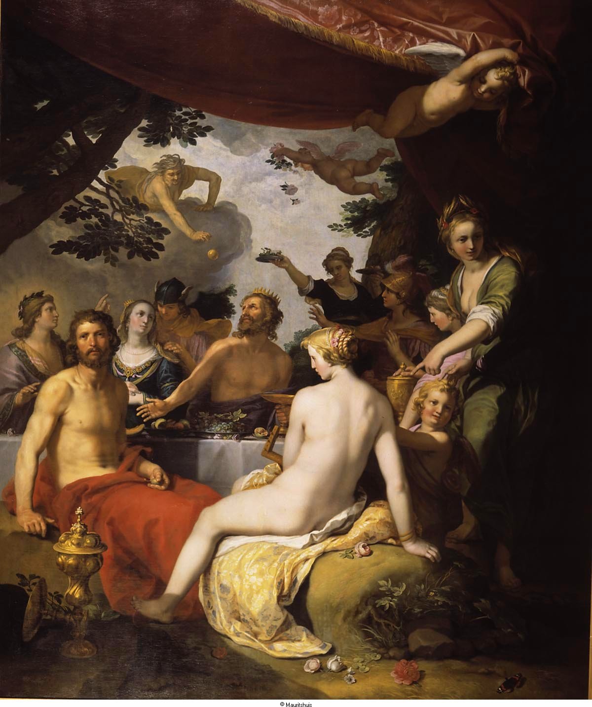 The Wedding of Peleus and Thetis, vintage artwork by Abraham Bloemaert, 12x8" (A4) Poster