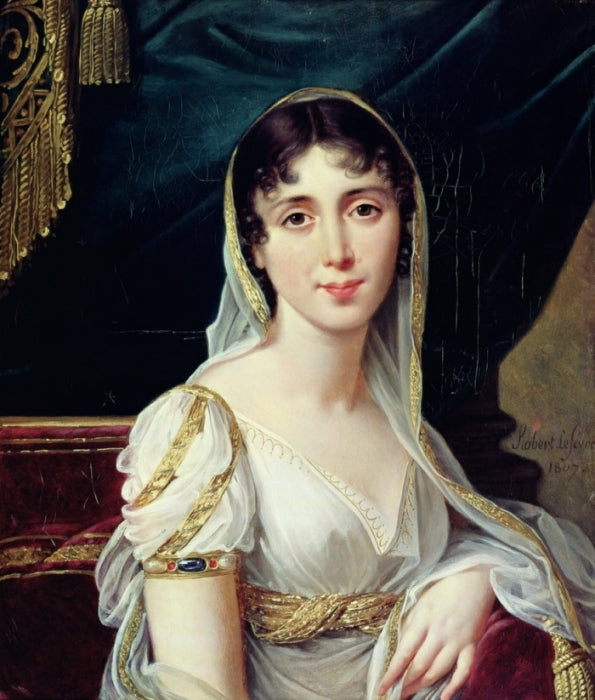 Desiree Clary, wife of Marshal Jean-Baptiste Bernadotte, and future queen of Sweden, vintage artwork by Robert Lefèvre, 12x8" (A4) Poster