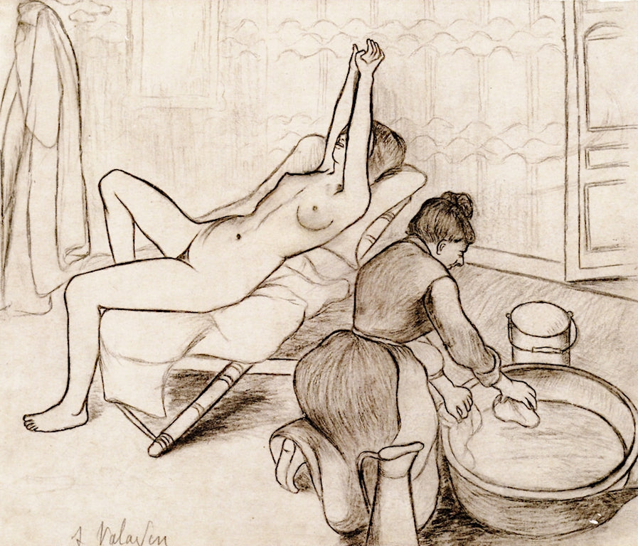 paring the Tub and Ketty with Arms Raised by Suzanne Valadon,A3(16x12")Poster